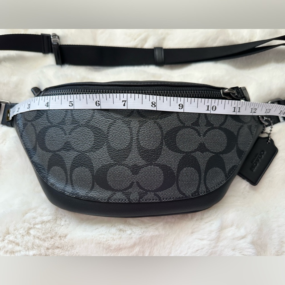 Coach Warren Mini Belt Bag in Signature Canvas for Men - Picture 13 of 13